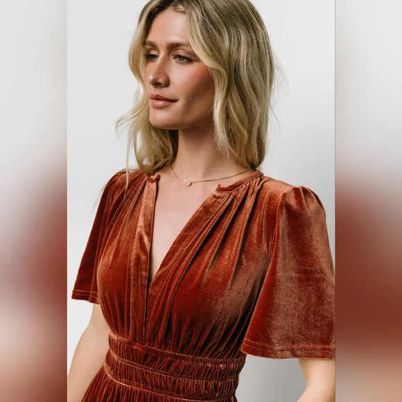 Baltic Born | NWOT Artemis Velvet Maxi Dress Size 1XL - Picture 3 of 11